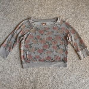 Floral Cropped Sweater